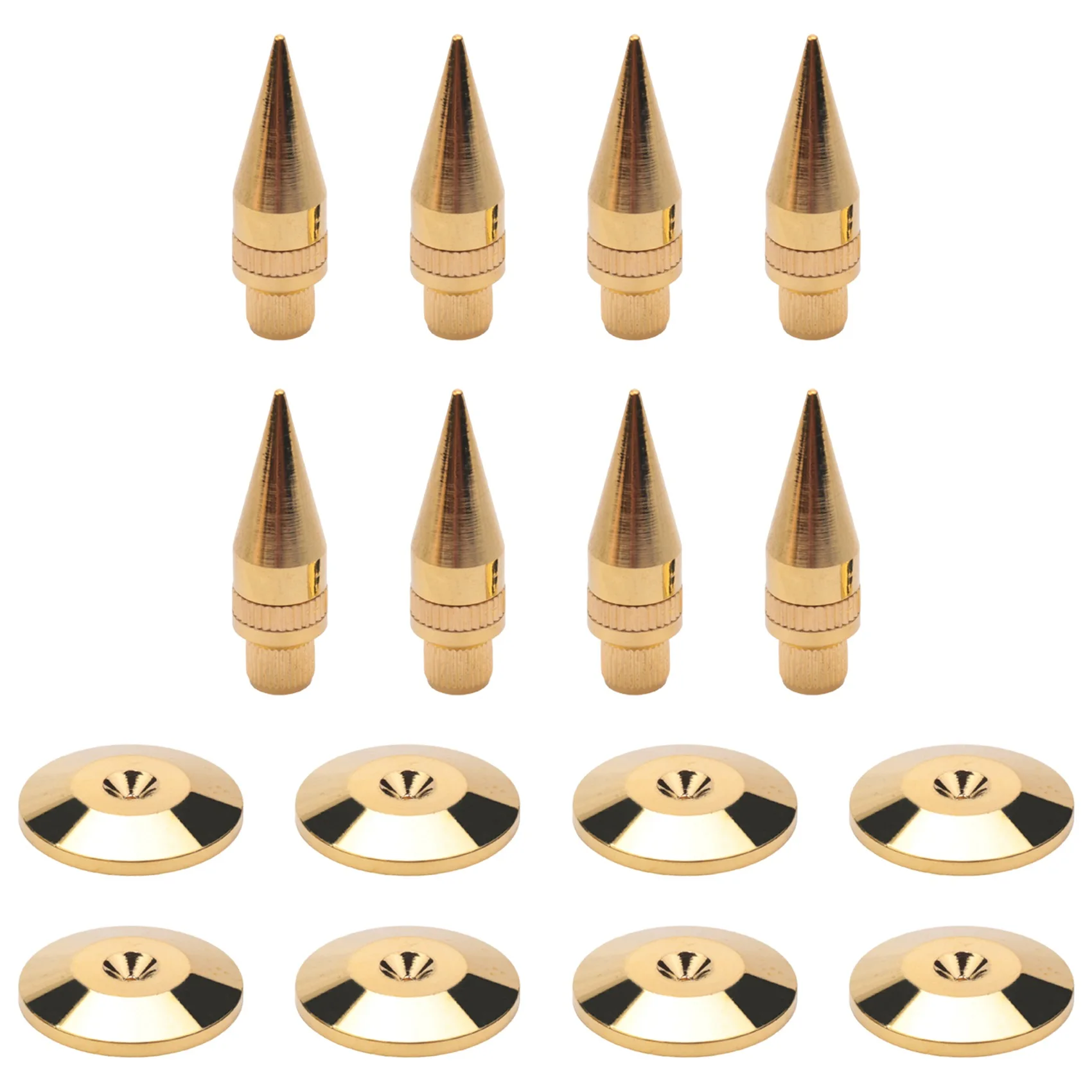 

8 пар медных изолирующих опор для акустических систем с подставками-подушечками для динамиков, усилителей, DVD-плееров, рекордеров