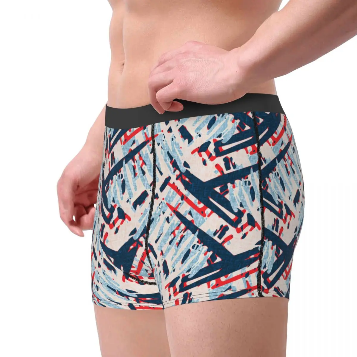 Boxer Nautical Modern Irregular Shorts Panties Briefs Man Underwear Marine Line Geometric Maritime Underpants for Homme S-XXL