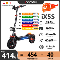 iScooter iX5S Electric Scooter Rear Drive Off-Road 11 Inch Tire 1000W 48V Range 65km Max Speed 45km/h Foldable Electric eScooter