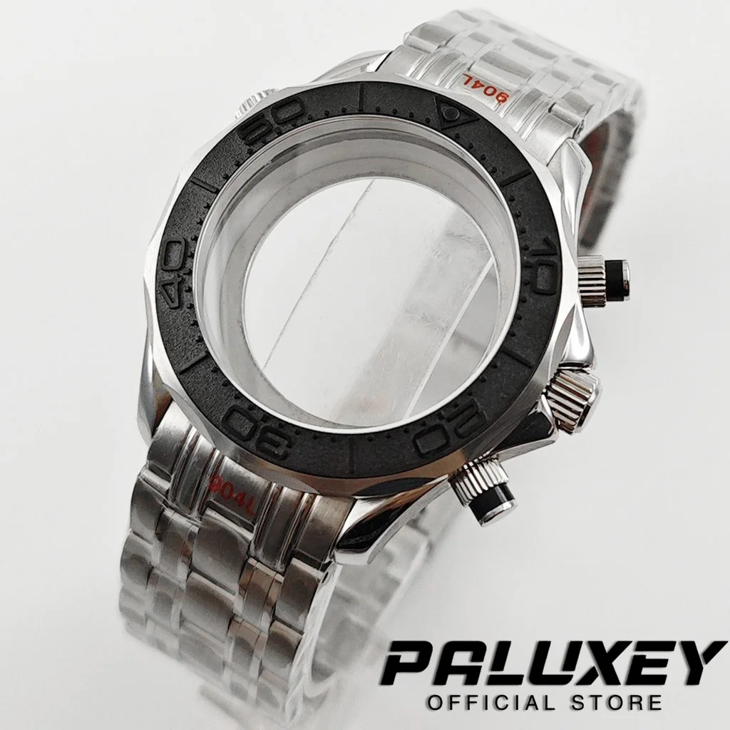 VK63 41mm Multy-functional Quartz Chronograph Watch Case Sapphire Glass Fit For VK63 VK64 Movement Seamaster 300 Watch Case