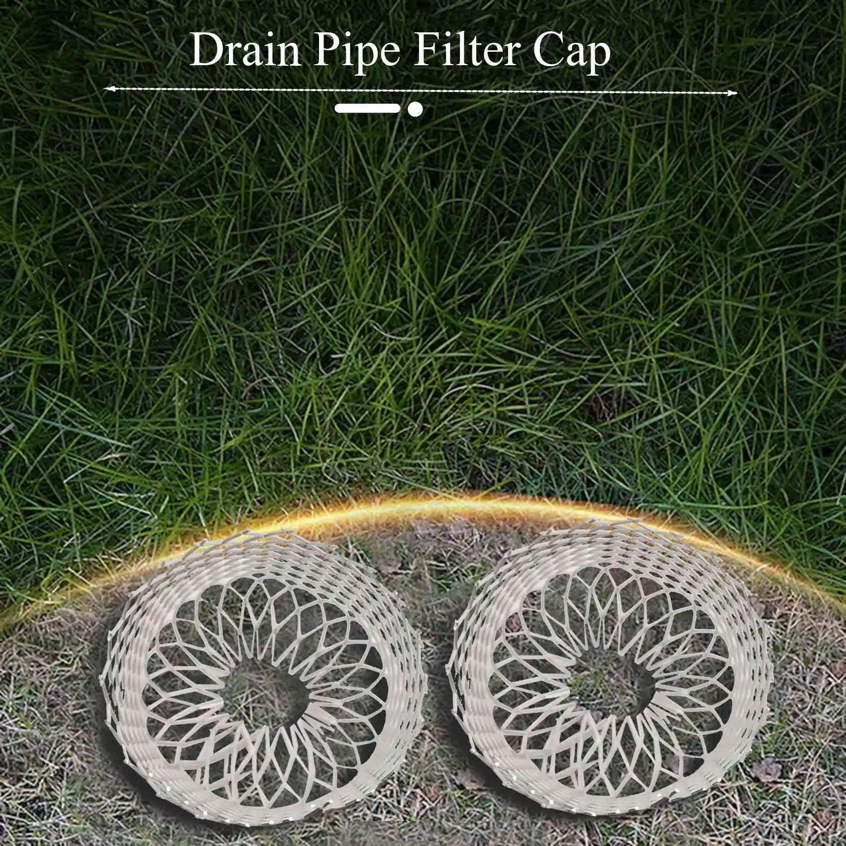 -ABLP 3Pcs Roof Gutter Guard Filters 3 Inch Expand Aluminum Filter Strainer Anti - Blocking Leaf Drains Debris Drain Net Cover