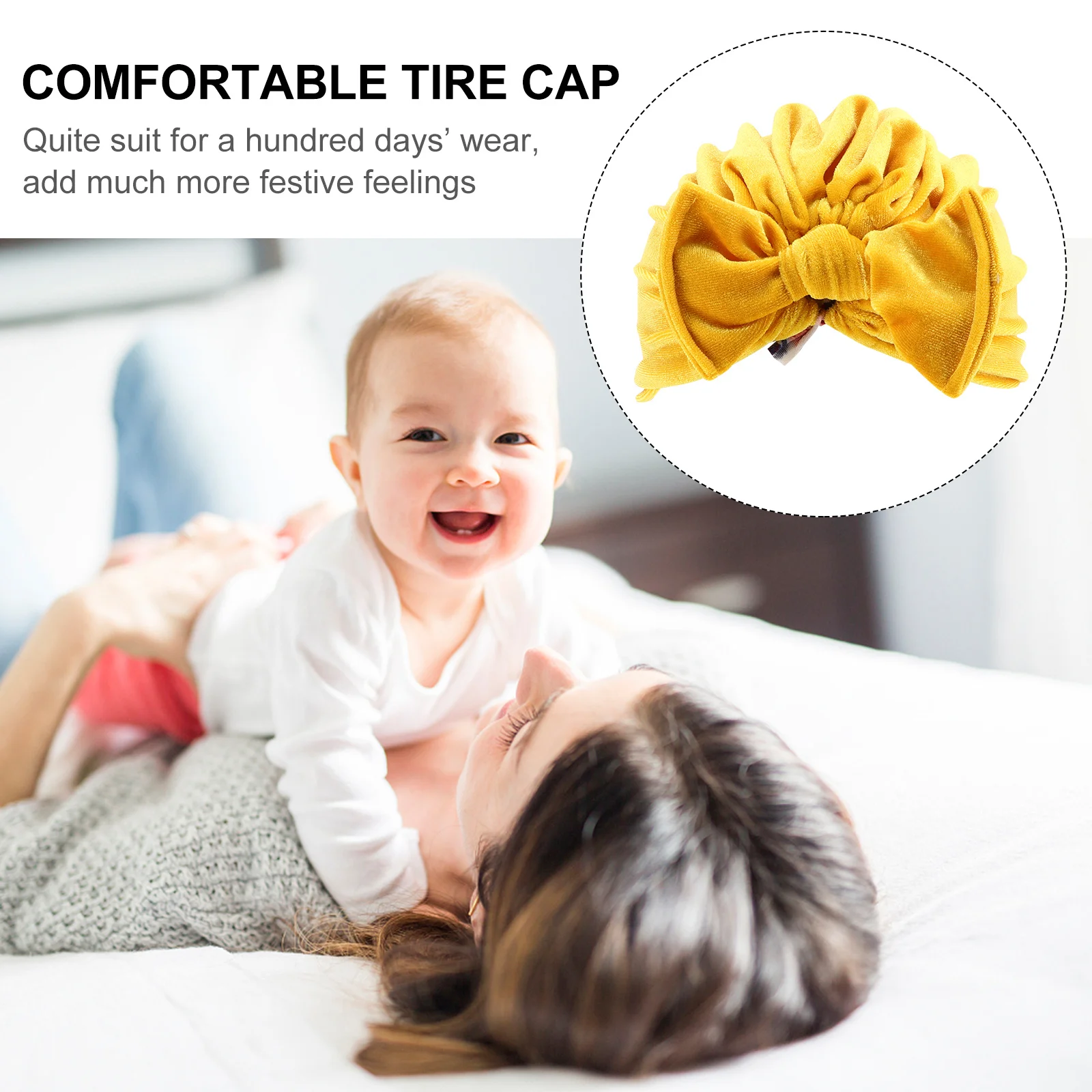 

2 шт., милый комплект шапочек для младенцев, чепчик с бантом для новорожденных, легкий не раздражающий материал Pleuche для чувствительной кожи, модный