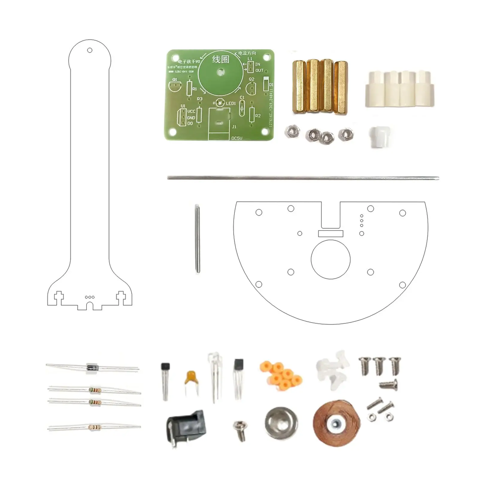 

DIY Magnetic Pendulum Induction Kit Handmade Stem Science Kits for Children Creative Gift Teens Teaching Aids Development Toy