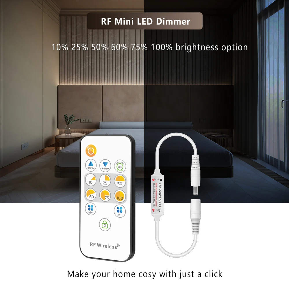 Mini LED Light Strip Controller 13 Key Dual Color RGB Monochrome Timing Adjustment Switch D5-24V Full-Color Dual Mode