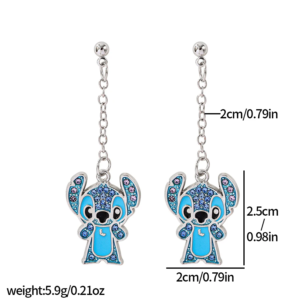 ديزني ليلو وستيتش كارتون أنيمي الشكل قلادة ملحق لطيف رائعة رائعة غرزة الحلي هدية للأصدقاء #6