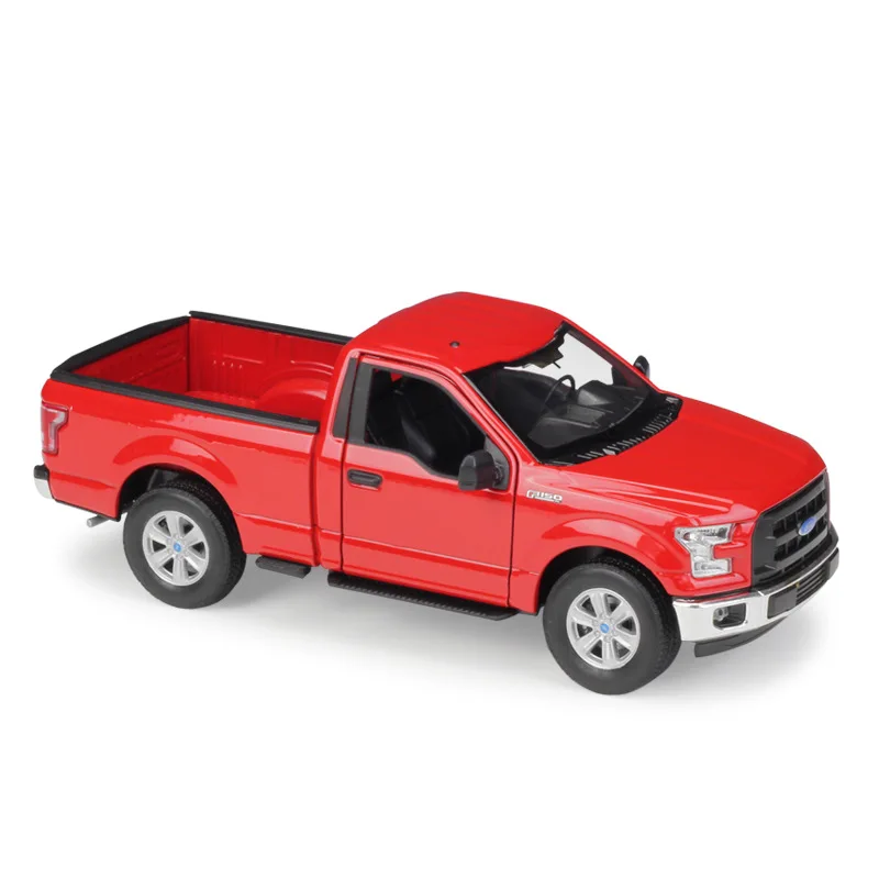 

WELLY 1:24 Модель пикапа Ford F-150 2015 года с обычной кабиной, литая под давлением, из сплава, имитационная модель автомобиля-игрушки