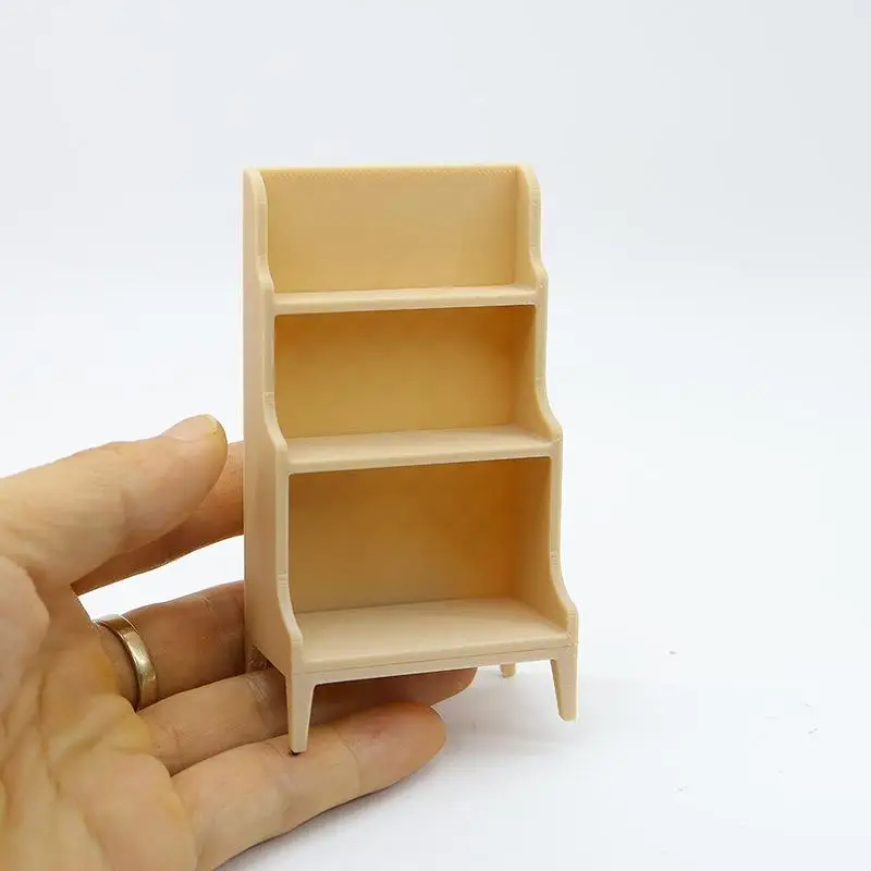 ชั้นวางของตุ๊กตา 1 ชิ้น รุ่น 1/12 แบบจำลองขนาดเล็ก ชั้นวางของ 3 ชั้น เฟอร์นิเจอร์ตกแต่งฉากจิ๋ว อุปกรณ์ประกอบฉากสำหรับการสร้างฉาก