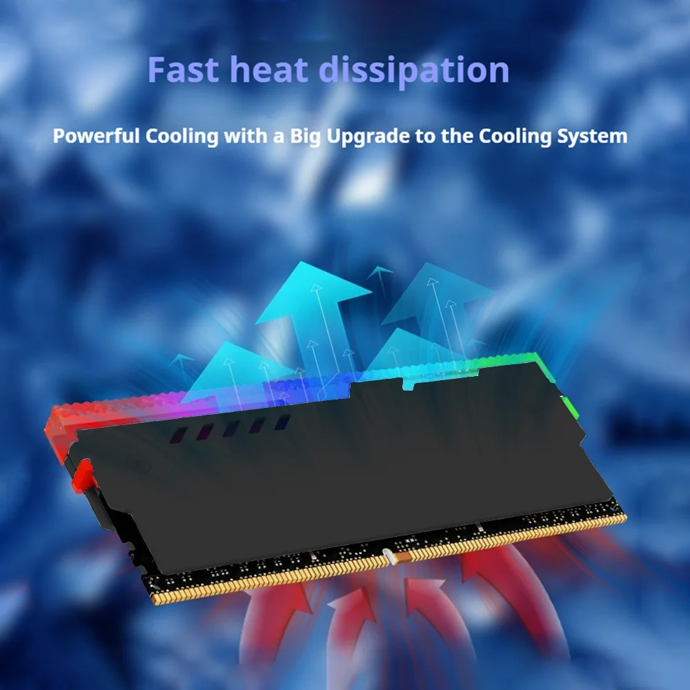 Desktop Computer Ram Heatsink ARGB DDR5 DDR4 DDR3 DDR2 Universal Memory Heat Sink Addressable Black / White 2 Pcs Pack