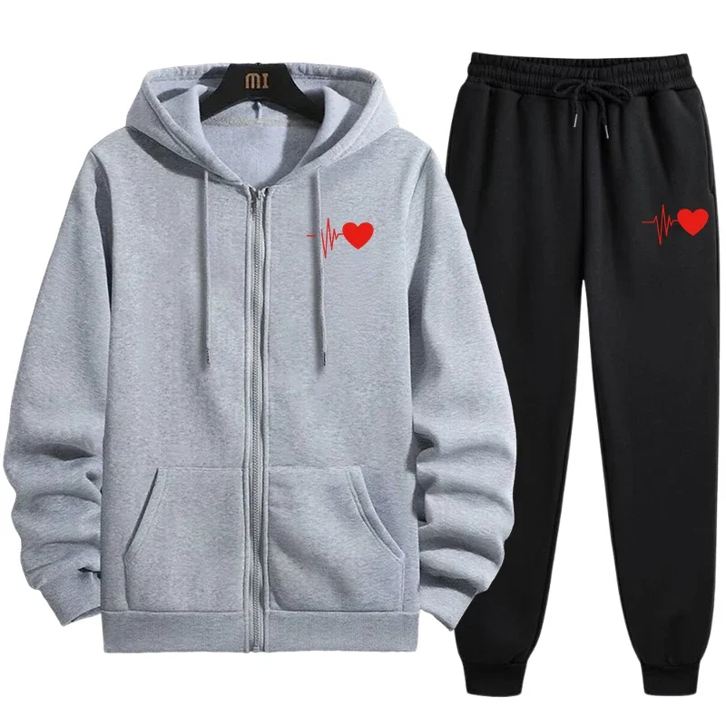 

2025 Mens Tracksuit Printing Hooded Sweatshirts Sweatpants Jogging Zipper Jacket Coat Clothing Casual Single Piece Tops Pants