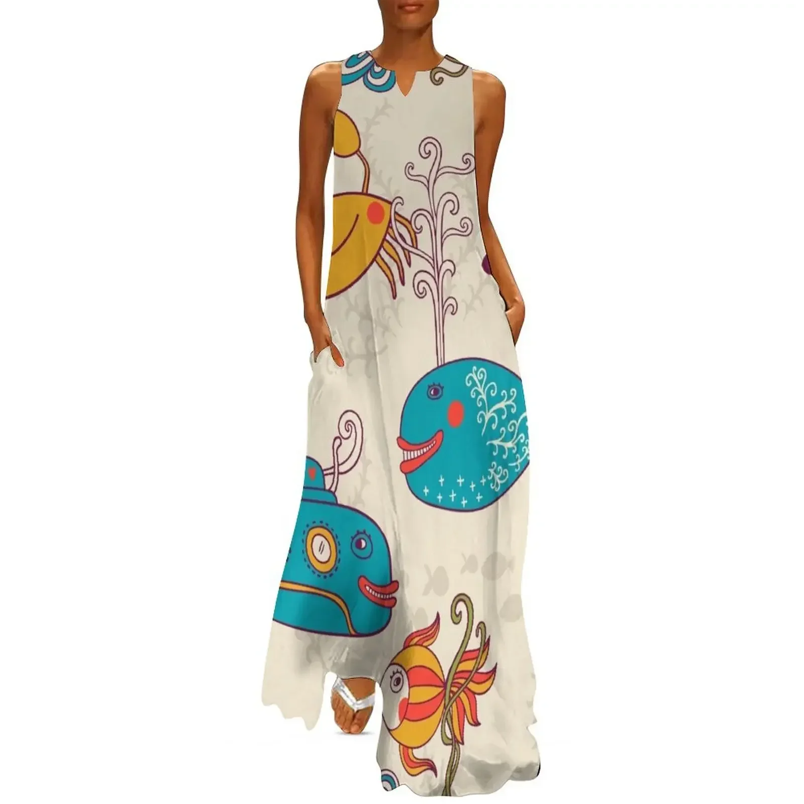 

See The Sea Long Dress elegant women's sets Dress women birthday dress dresses for womens