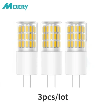 Melery G4 LED Bulb 3W Lamps Dimmable 45 SMD 4014 LEDs Warm White 3000K Super Bright 250LM Light Lamp AC/DC12V  5PACK
