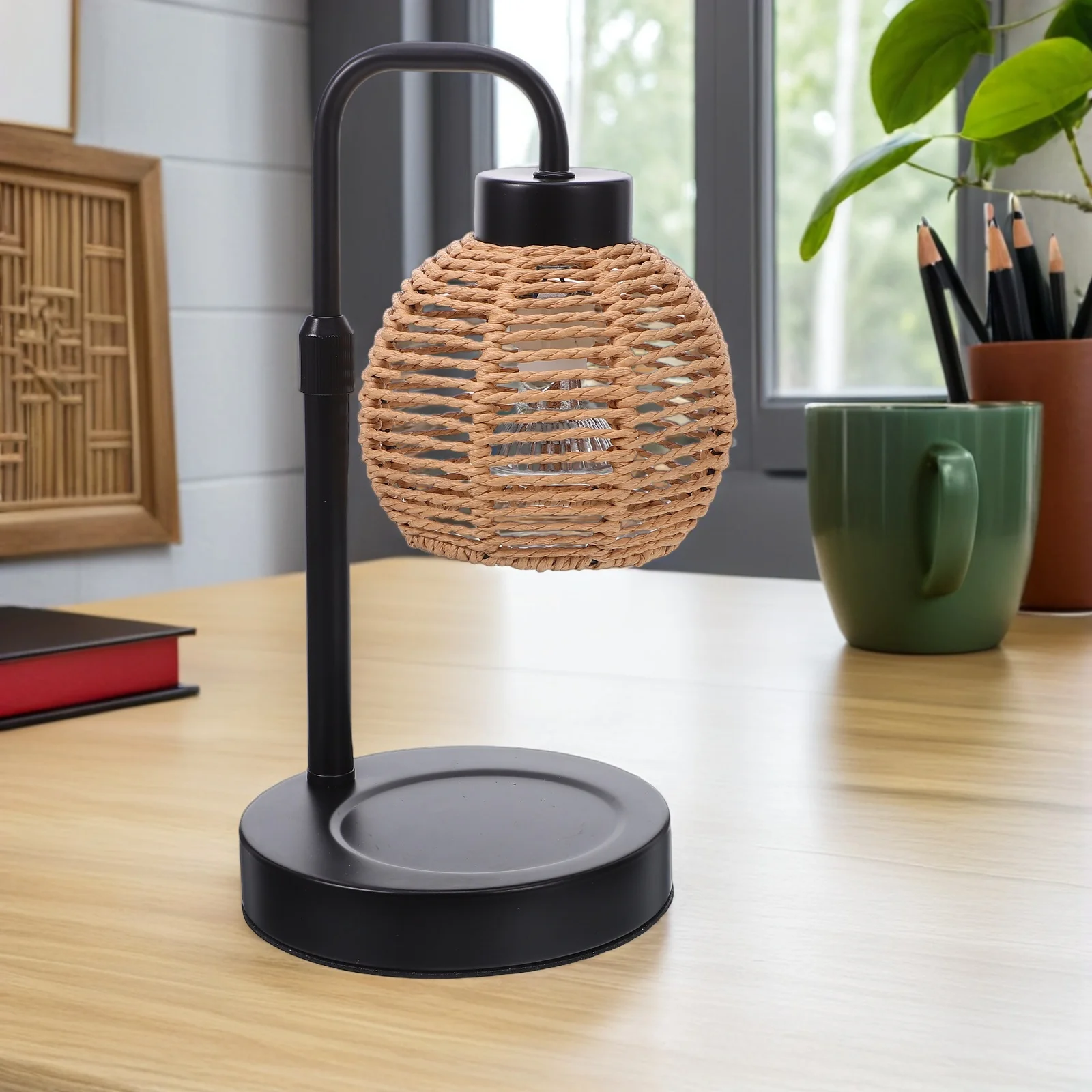 

Wax Fragrance Warmer Lamp Electric Dimmable Heater for Jar Candles Adjustable Brightness Aromatherapy Room Decor Essential Oil