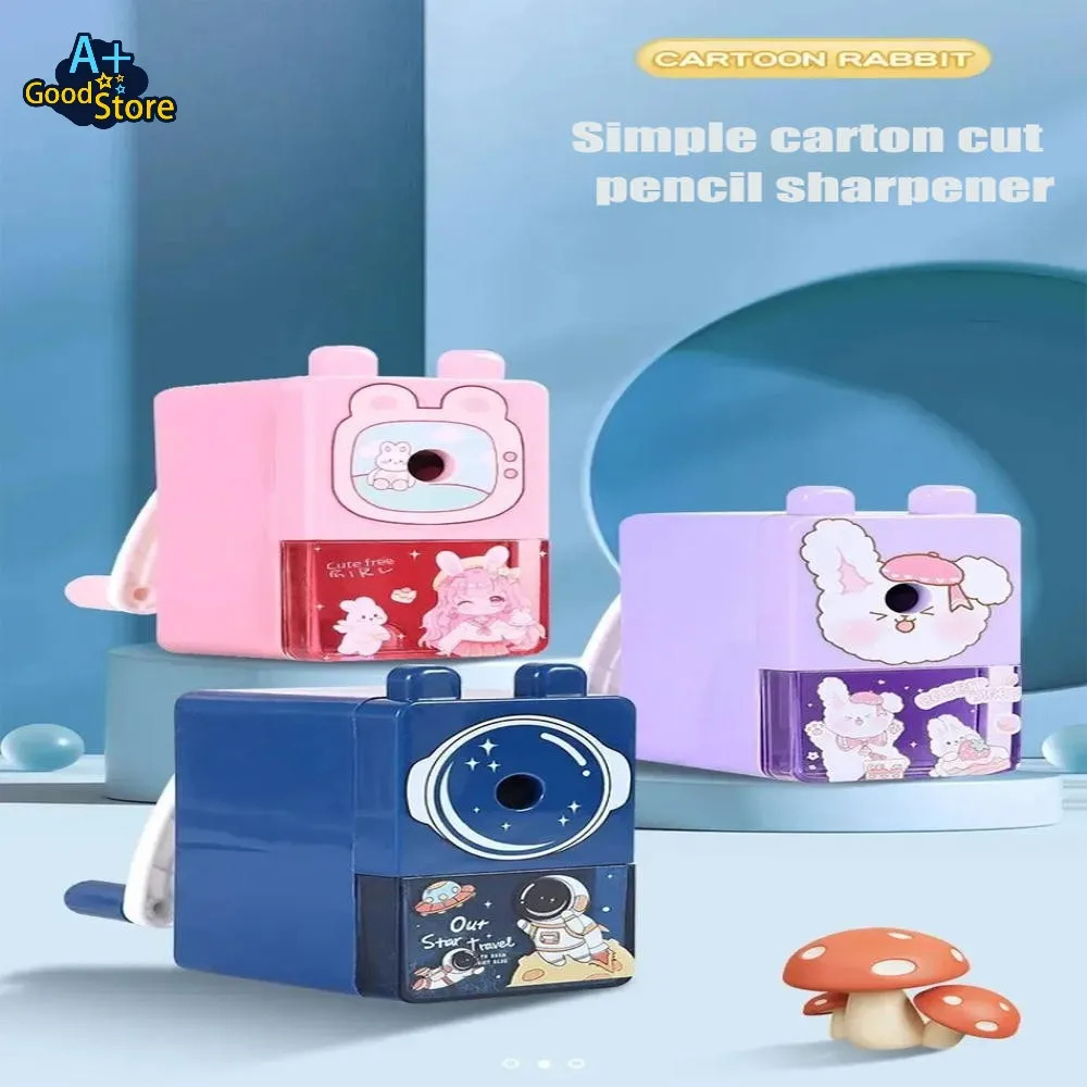 Astronaut Dinosaur Bunny Hand Cranked Automatic Lead In Pencil Sharpener Kawaii Cartoon Pencil Sharpener Stationery Student Gift