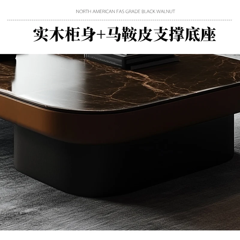 

2025 new large-sized villa modern household living room tea table large flat floor Apartment furniture