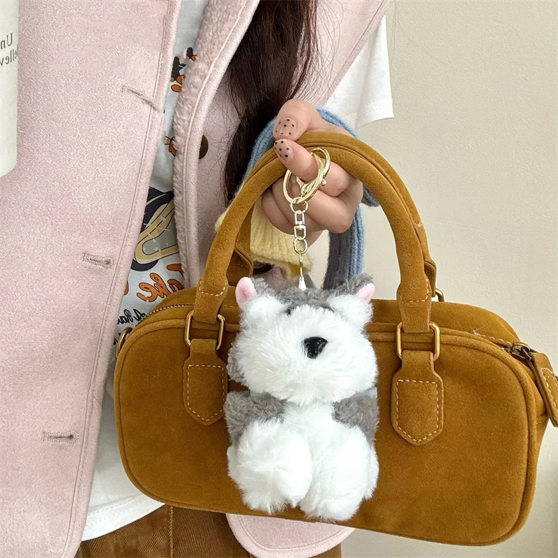 Cute Schnauzer Dog Plush Earphone Case For Apple Airpods 4 3 Pro 2 Cover Fluffy Headphone Charging Cases For Airpod Pro 2 Funda