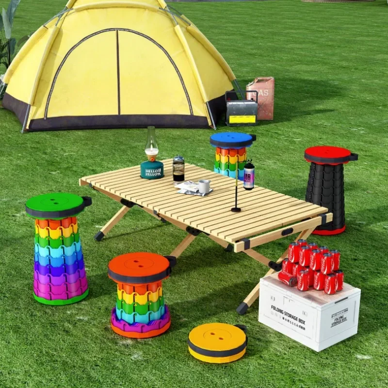 مجموعة كراسي تخييم محمولة مع مقعد صغير قابل للطي، كرسي صيد قابل للتعديل للأنشطة الخارجية كرسي التخييم