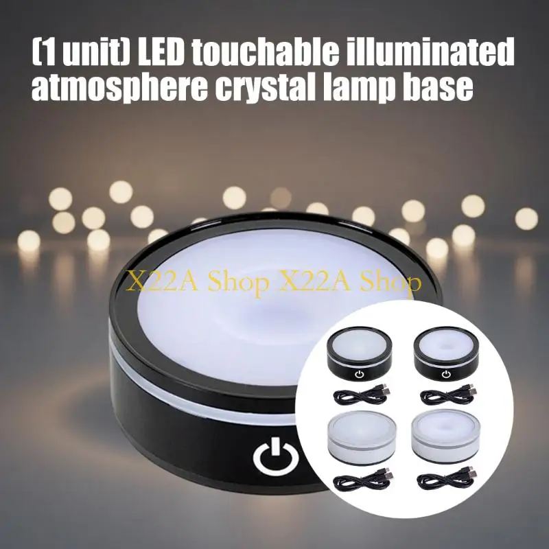 Unique Touch Sensitive LED Crystals Lamp Base Adjustable Light for Jewelry Ambiances