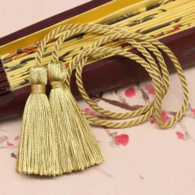 

2-10Pcs 54cm Long Rope Double Fringe Trim Tassels Handmade Silk Bookmark Tassel For Curtain Decoration DIY Craft Sewing Supplies
