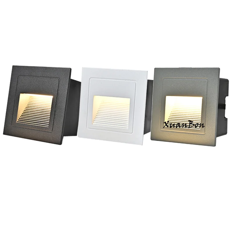 

Настенный светильник 5 Вт, подземный, водонепроницаемый, светодиодный, для ступеней и лестниц, 3 Вт, уличный, встраиваемый, угловой, для сада