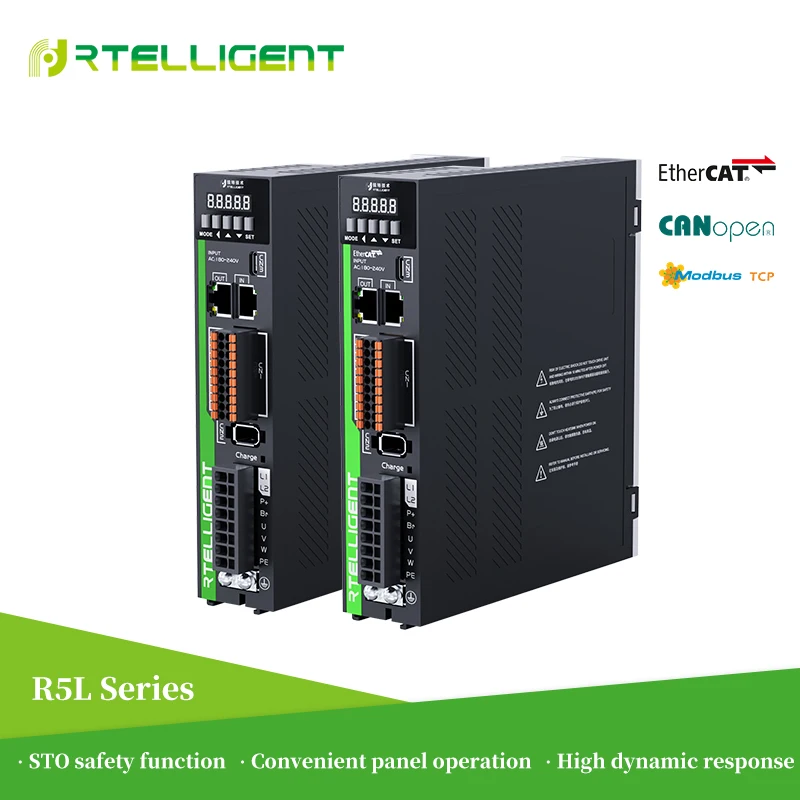 Rtelligent 5 GEN AC Servo Drive 50W-2KW Support EtherCAT/RS485/Pulse Control Mode