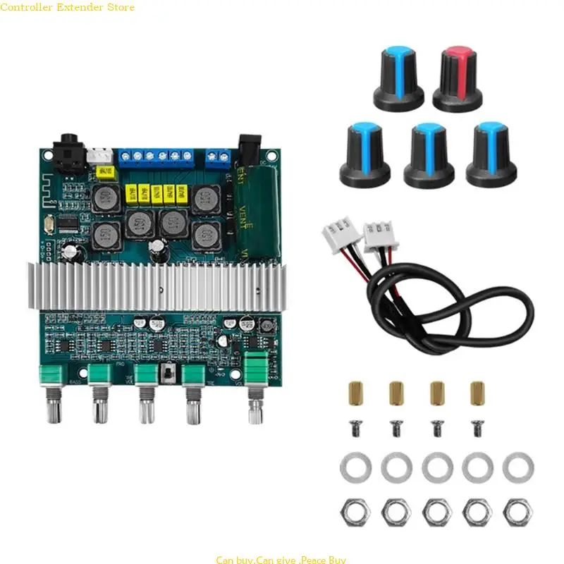 

TPA3116 2.1 BT Digital Amplifier Board DC12-24V High Power Subwoofer 2x50W+100W