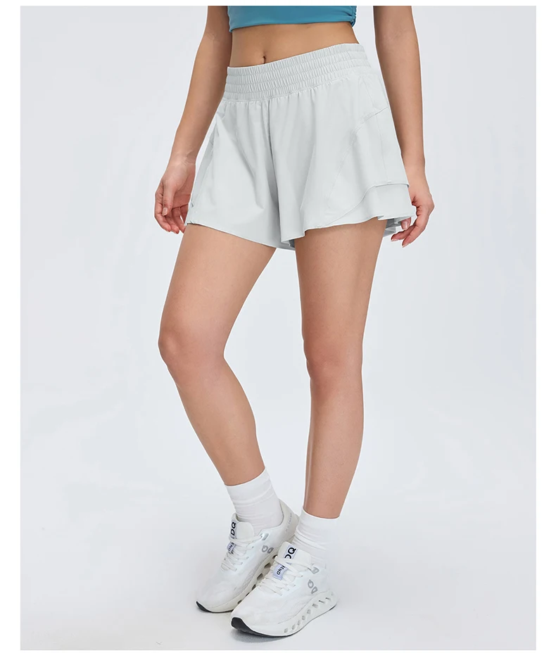 Damen Outdoor-Laufshorts Sommer High-Waist Yoga-Shorts 2-in-1 Gym-Shorts Sportbekleidung Schnelltrocknende Trainingskleidung für Frauen – Detail 16