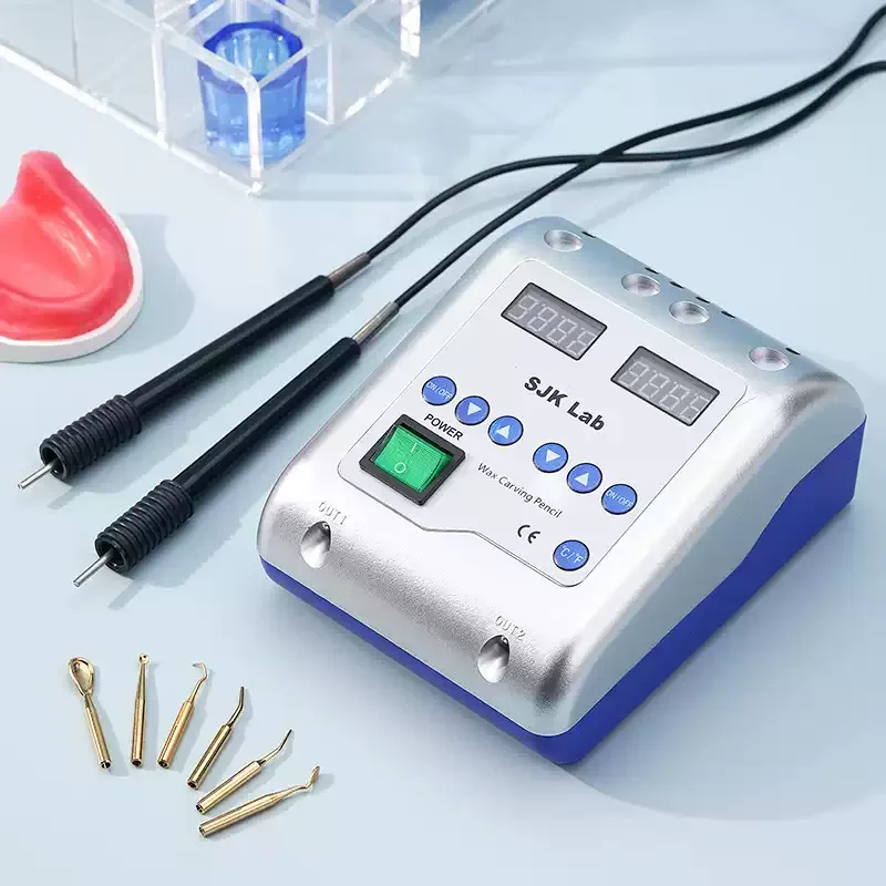 Dental Electric Wax Knife Carving Knife ElectricGypsum Wax Melter Korean Double Pen Electric Wax Spoon Oral Technician Equipment