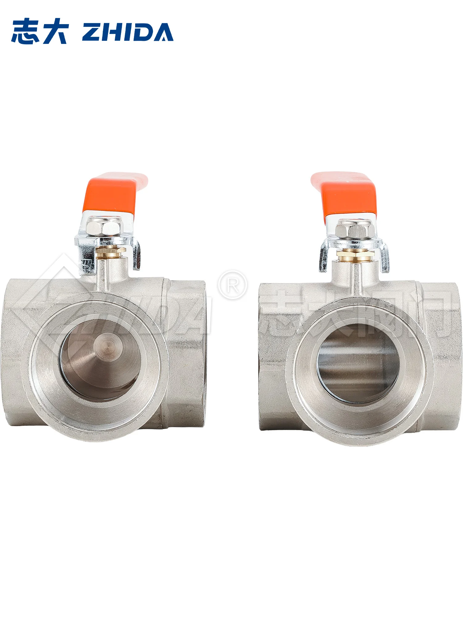 Electroplating BSP Female Brass Full Port T-Port L-Port 3 Way Ball Valve Connector Adapter For Water Oil Air Gas