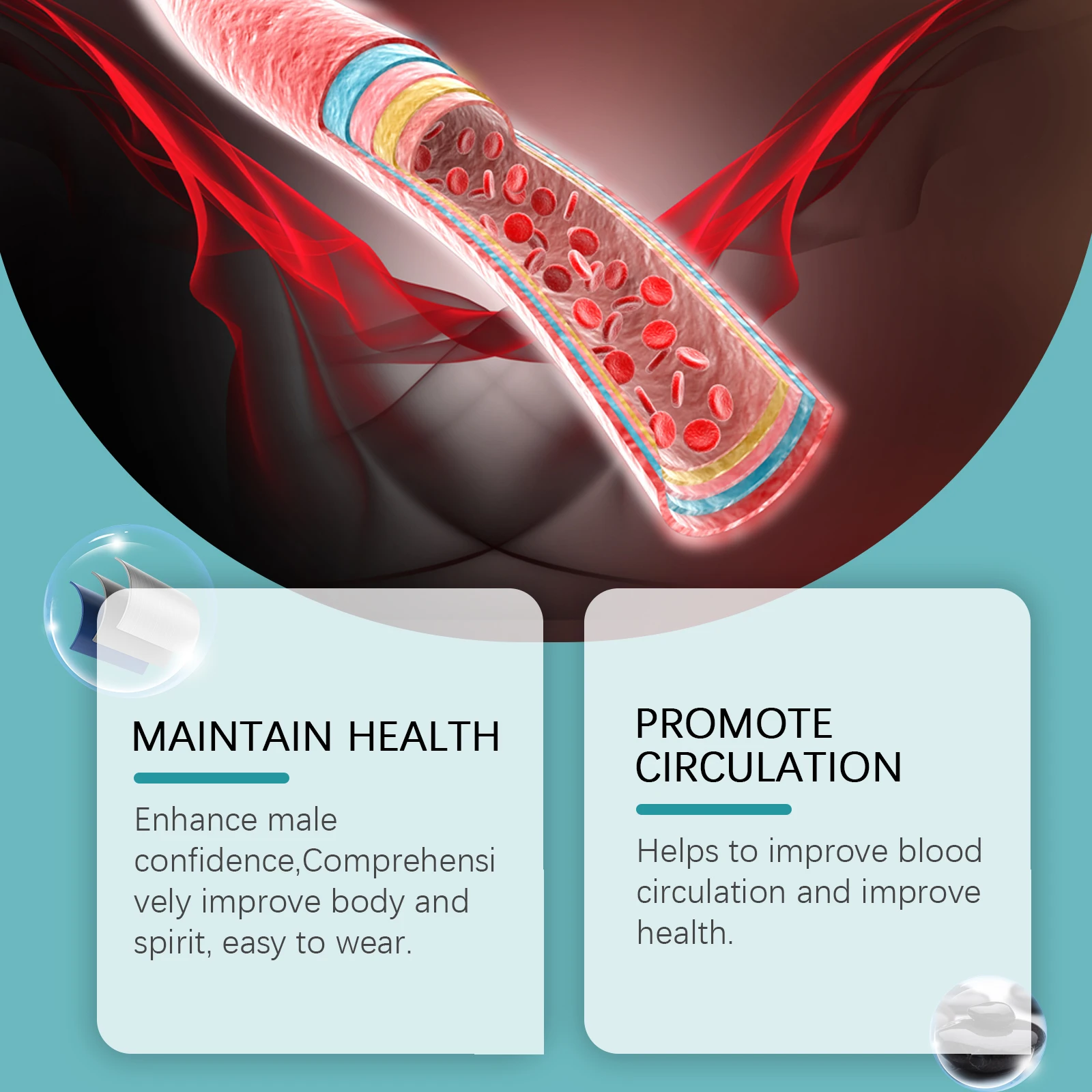 ذكر البروستاتا الصحة المغناطيسي اليد الدائري العلاج التهاب البروستاتا الإغاثة آلام البروستاتا تحسين التبول المتكررة الكلى محسن