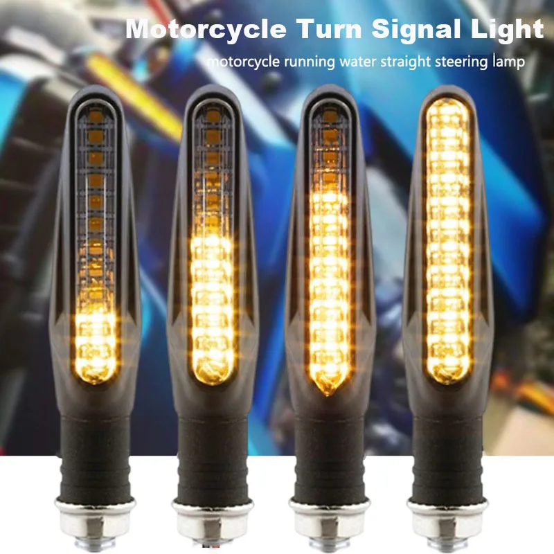 2 pçs led motocicleta pisca luz de sinal volta 12smd 12v indicador blinker acessórios da motocicleta fluindo lâmpada cauda universal