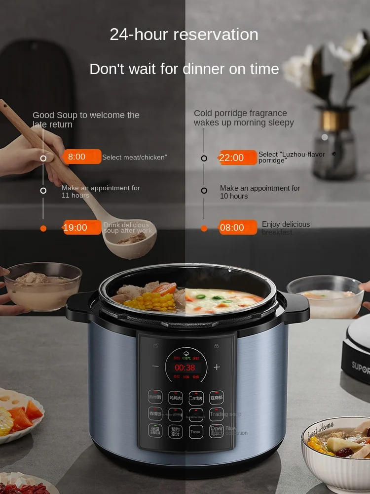 220V SUPOR  Electric Pressure Cooker,  All-in-One Automatic Cooker, Pressure Cooker, Steamer, Stewpot, and Rice Cooker