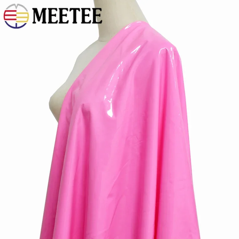 50x145cm Meetee PU Bright Synthetic Leather Elastic Smooth Fabric for Sexy Skin Skirt Pants Jacket Shoes DIY Sewing Accessories