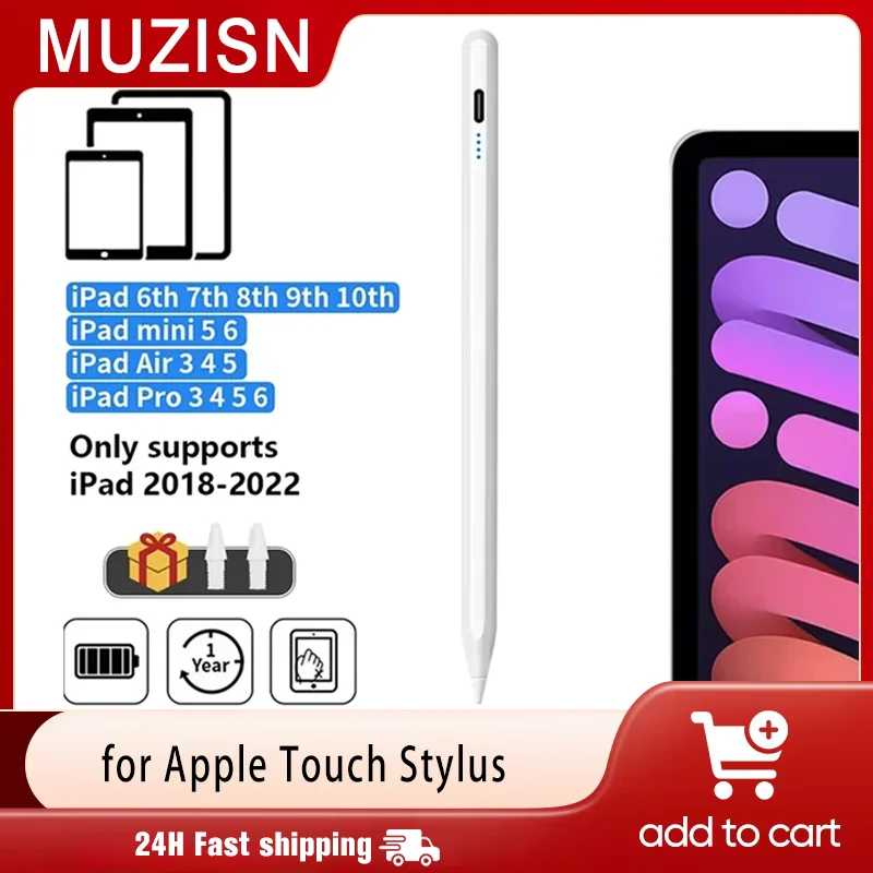 

Новый для Apple Pencil Palm Rejection Power Display iPad Pencil Pen для iPad 2025 2024 2023 2022 2021 Pro Air Mini Специальный стилус