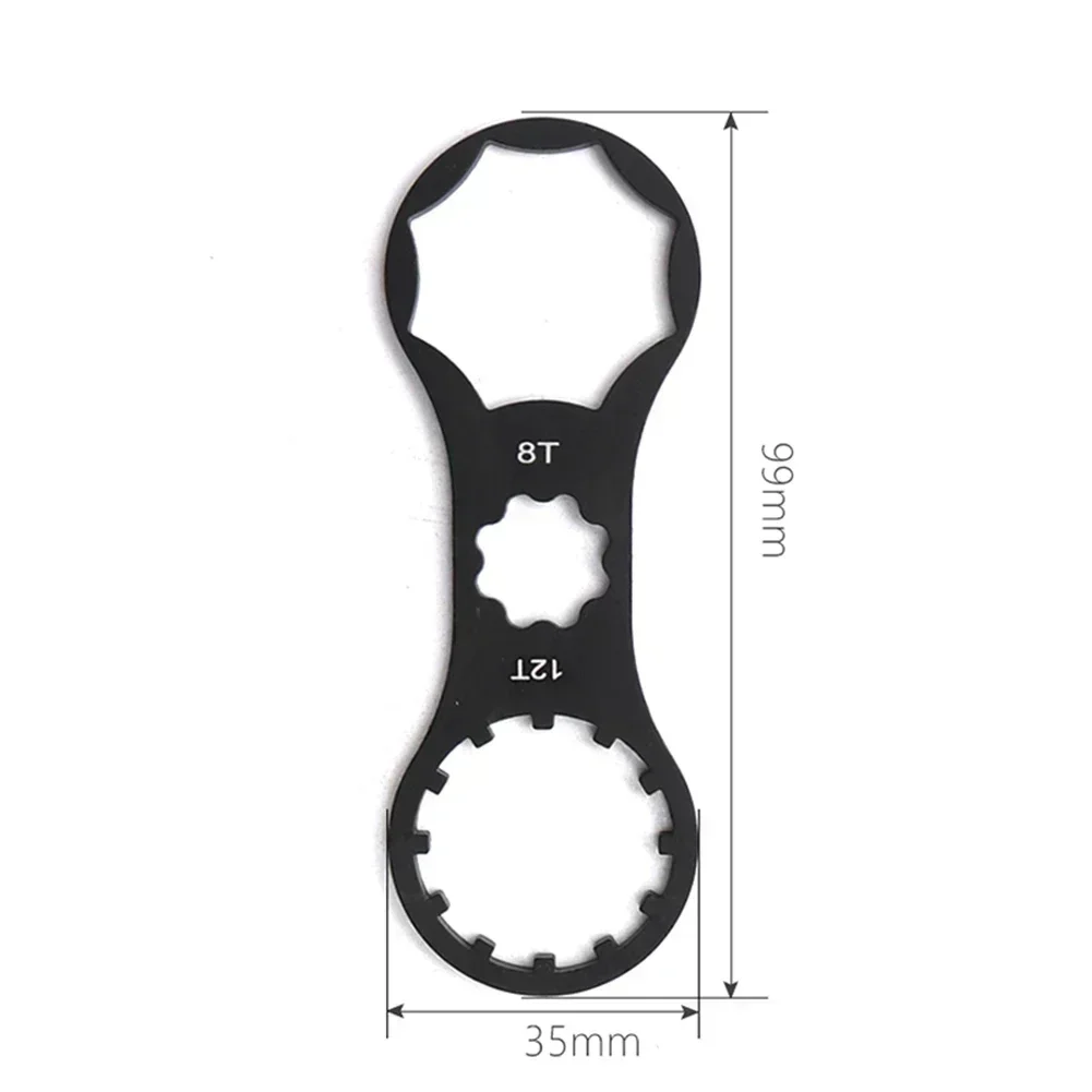 1PC Bike Front Fork Cap Wrench Disassembly Tools Aluminum Alloy 99x35x4mm For SR XCR/XCT/XCM/RST