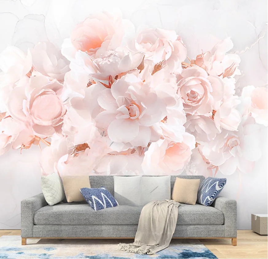 

Настроить любой размер обои фрески розовая роза цветок ТВ фон стены 3d обои гостиная спальня фреска