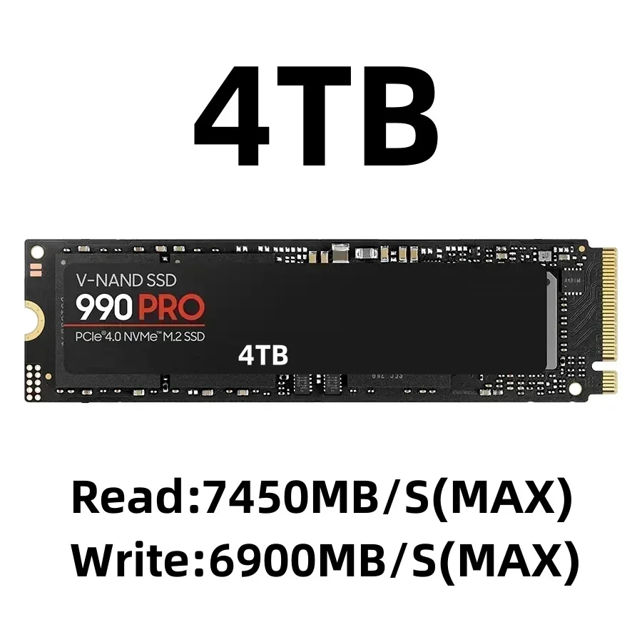 M.2 990 PRO NVMe SSD PCIe Gen4 Hochleistungs-Interne-Laufwerke 2TB 4TB Speicher-Upgrade für PS5 Desktop Laptop