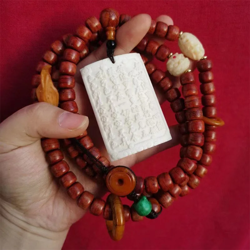 Tibetan-style cow old spirit bone 10*8mm barrel beads DIY same material three-way connecto ring cloud dragon head
