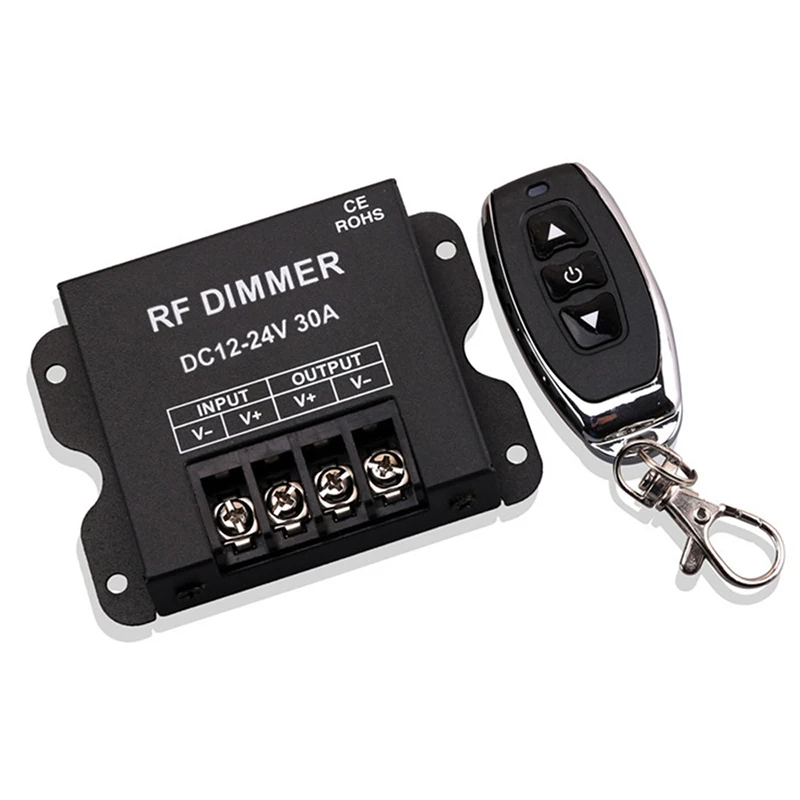 LED Dimmer 3-Button RF High-Power Wireless Remote Control DC12-24V Monochromatic Light Dimmer