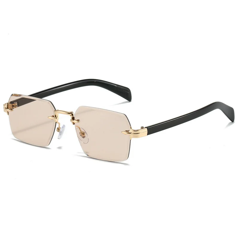 

Fashion square frameless sunglasses for men, daily decoration, outdoor driving, sun protection glasses