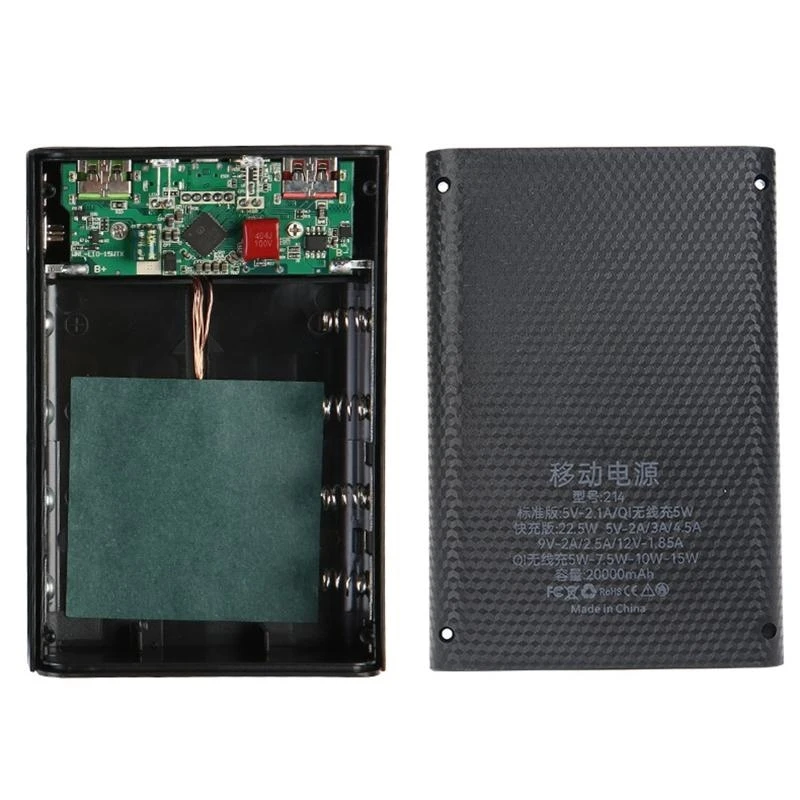 K3NB Portable 5W 10W 22.5W Fast QC3.0 PD Detachable LCD 4x21700 Battery for Case for Shell Wireless Chargin