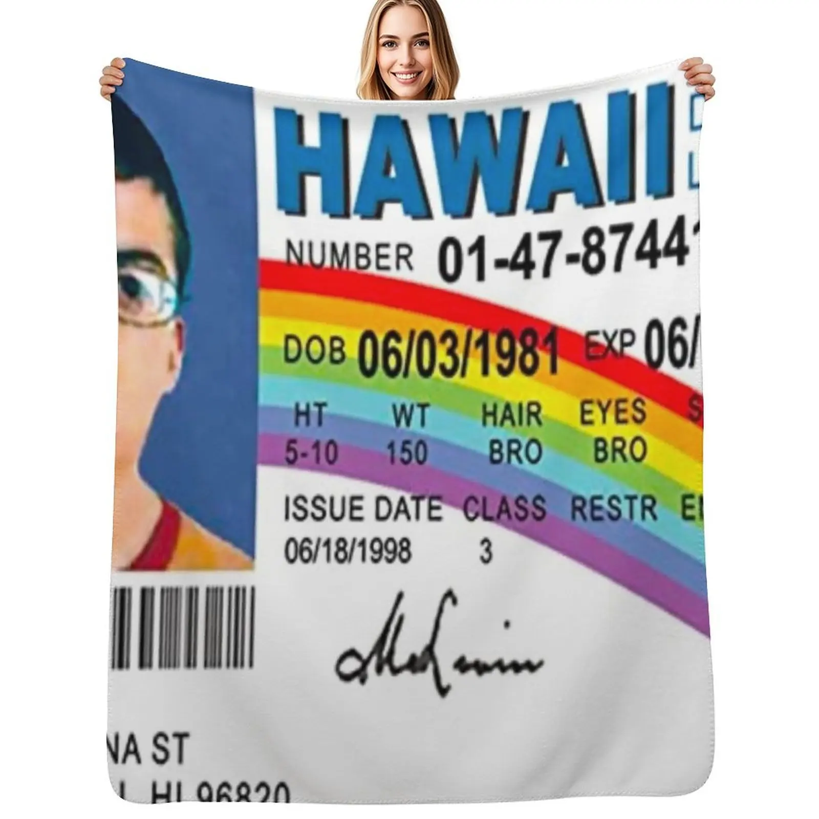 

Mclovin Throw Blanket Warm Flannel Blanket for Couch Chair Bedroom