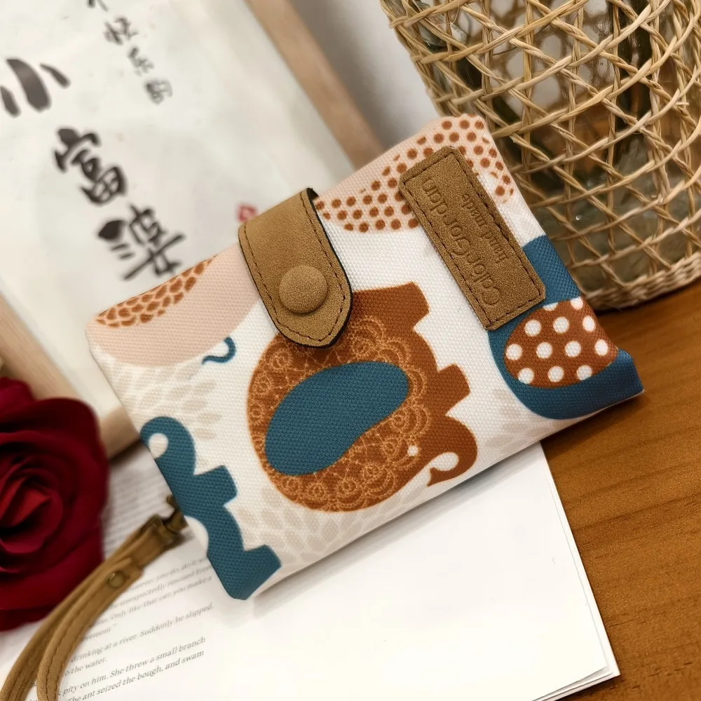 

Модный короткий кошелек на молнии с застежкой, кожаный кошелек с принтом, сумка для денег, кошелек из искусственной кожи для женщин и девочек