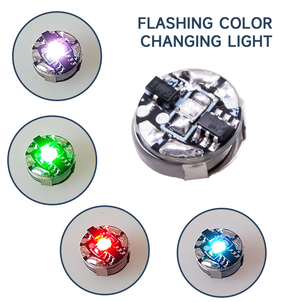 1pc Magnetic Control Led Lamp Model Light Seven Colors Automatic Color Change Effect For Cars/Robots/Diy Making With Battery