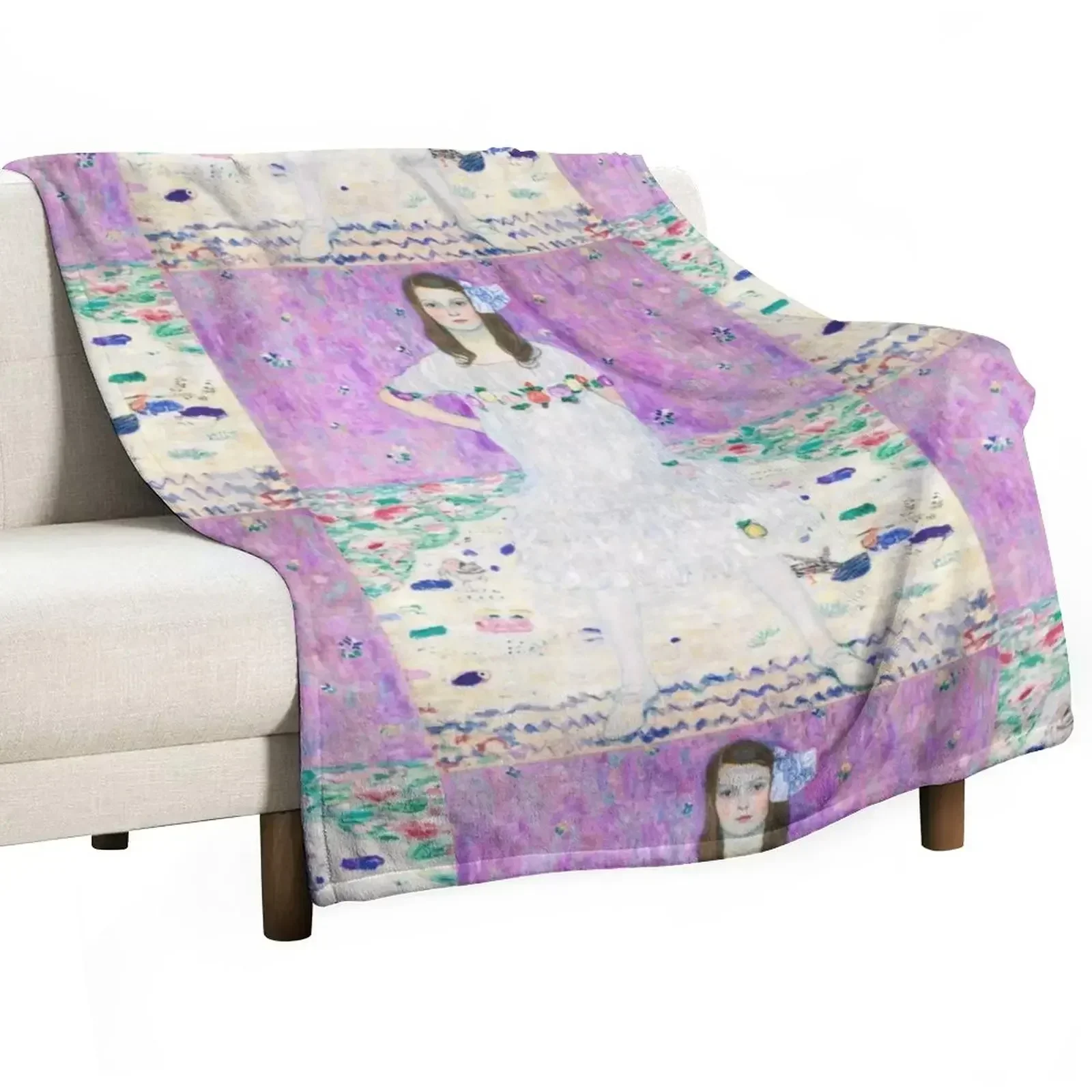 M?da Primavesi Gustav Klimt Throw Blanket Loose Decoratives Luxury Designer Soft Plush Plaid Blankets