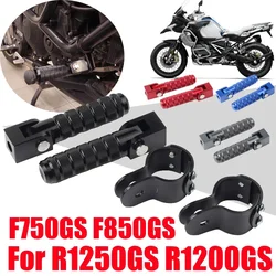 For BMW R1250GS R1200GS F750GS F850GS F 850 R 1250 1200 GS Footrests Accessories Highway Front Foot Pegs Folding Footpegs Clamps