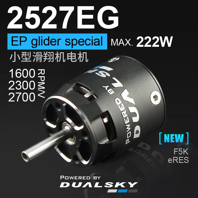 

Dualsky XM2527EG 2700KV 2300KV 1600KV 25EG Series EG Xmotor Brushless Motor for F5K/eRES EP RC Gliders Aircraft