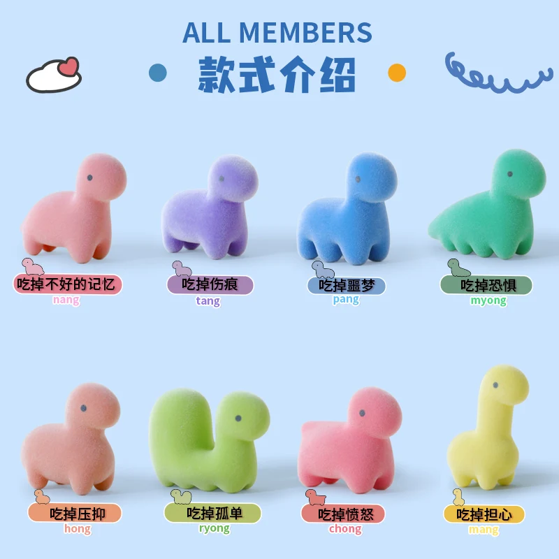 PettyDust Koreaanse Mini Dinosaurus Leuke Graan Pop Blind Bag Mystery Box Collectible Trendy Creatief Cadeau Bureaudecoratie voor kinderen