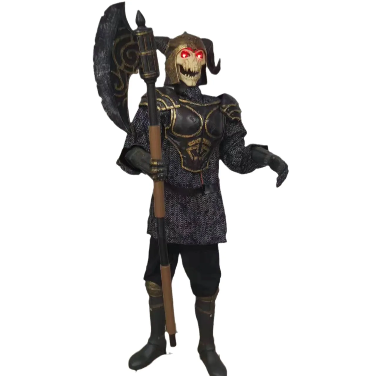 

New Horn Armor Movable Halloween Skeleton Secret Room Set Props Haunted