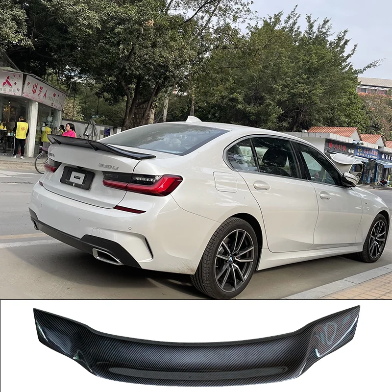 Suitable for BMW 3 Series G20 carbon fiber spoiler 2020 2021 2022 2023 2024 trunk wing spoiler decoration car styling