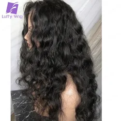 5x5 PU Silk Scalp Top Lace Front Wig Loose Wave Human Hair Brazilian Remy Curly 5x5 Closure PU Fake Scalp Plucked 200% For Women